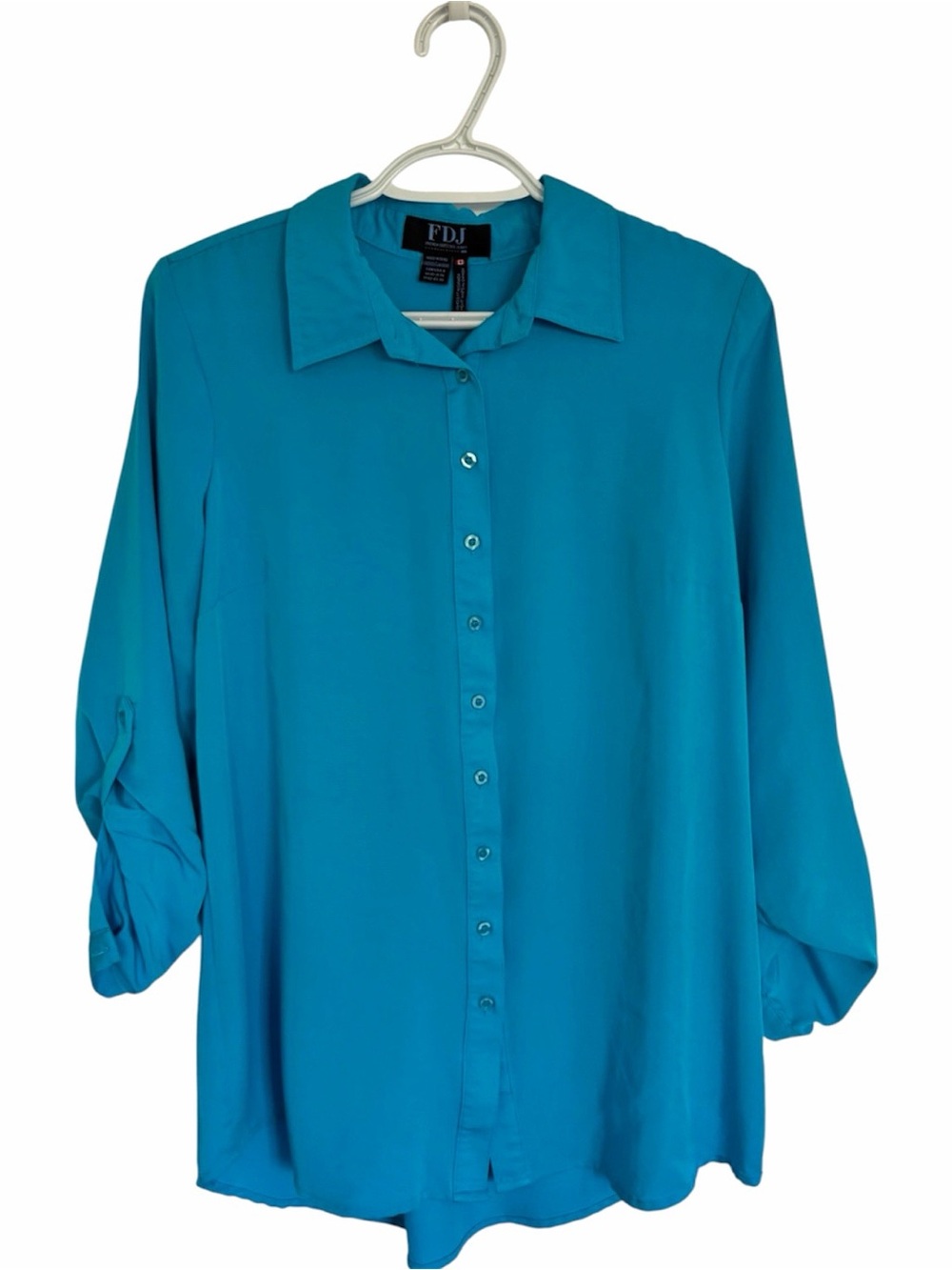 FDJ Women’s Teal Button-Down Collared Shirt